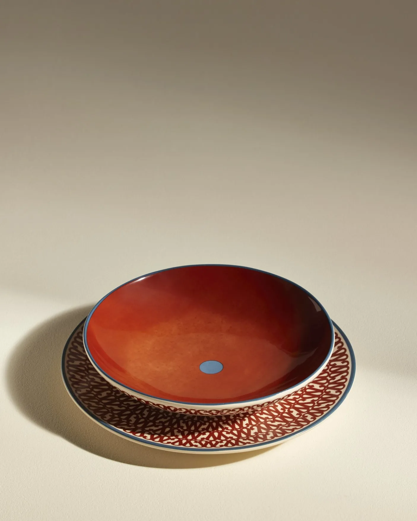 Assiette creuse Sarah - Carmin