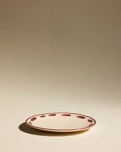 Assiette plate Aura - Carmin