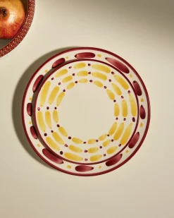 Assiette plate Aura - Carmin