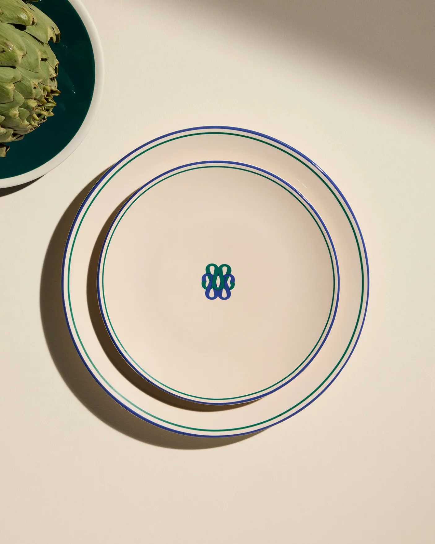 Assiette plate Reflet - Outremer