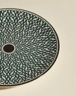 Assiette plate Sarah - Bleu Sarah