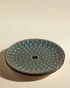 Assiette plate Sarah - Bleu Sarah