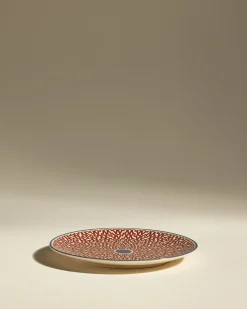 Assiette plate Sarah - Carmin