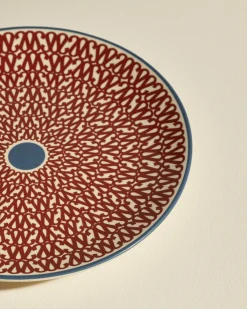 Assiette plate Sarah - Carmin