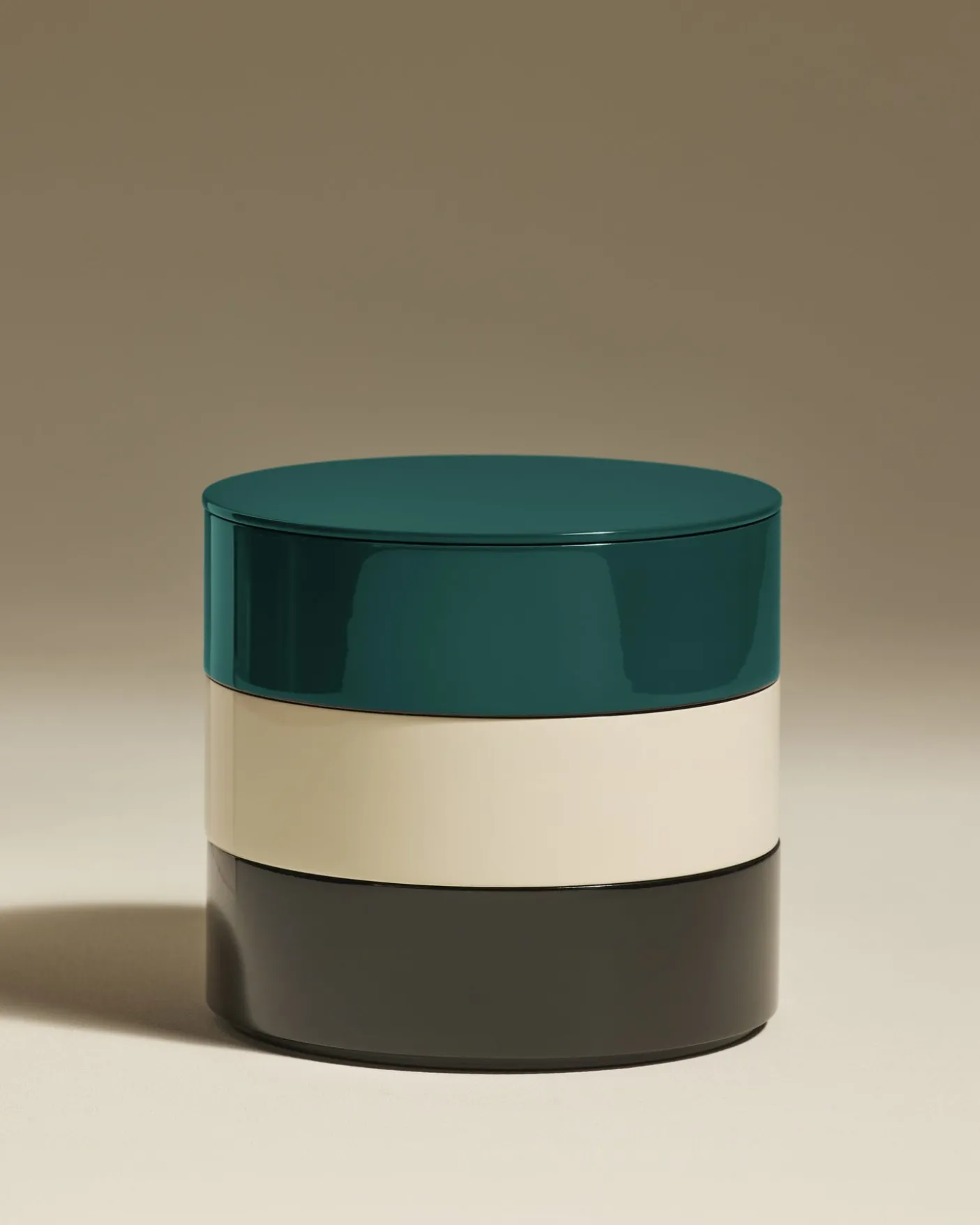 Boite ronde à bijoux Totem - Bleu Sarah