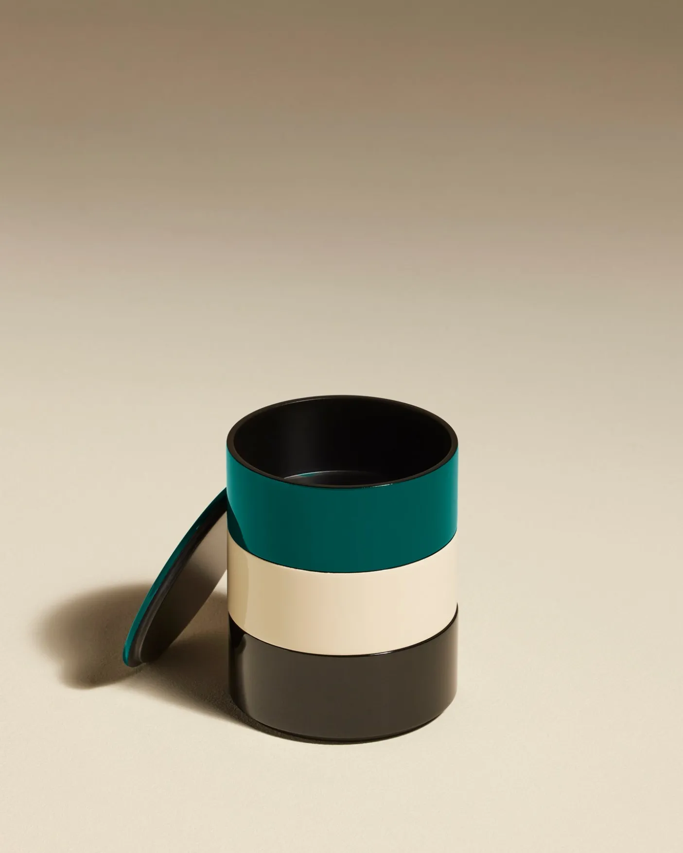 Boite ronde à bijoux Totem - Bleu Sarah