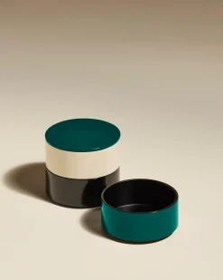 Boite ronde à bijoux Totem - Bleu Sarah