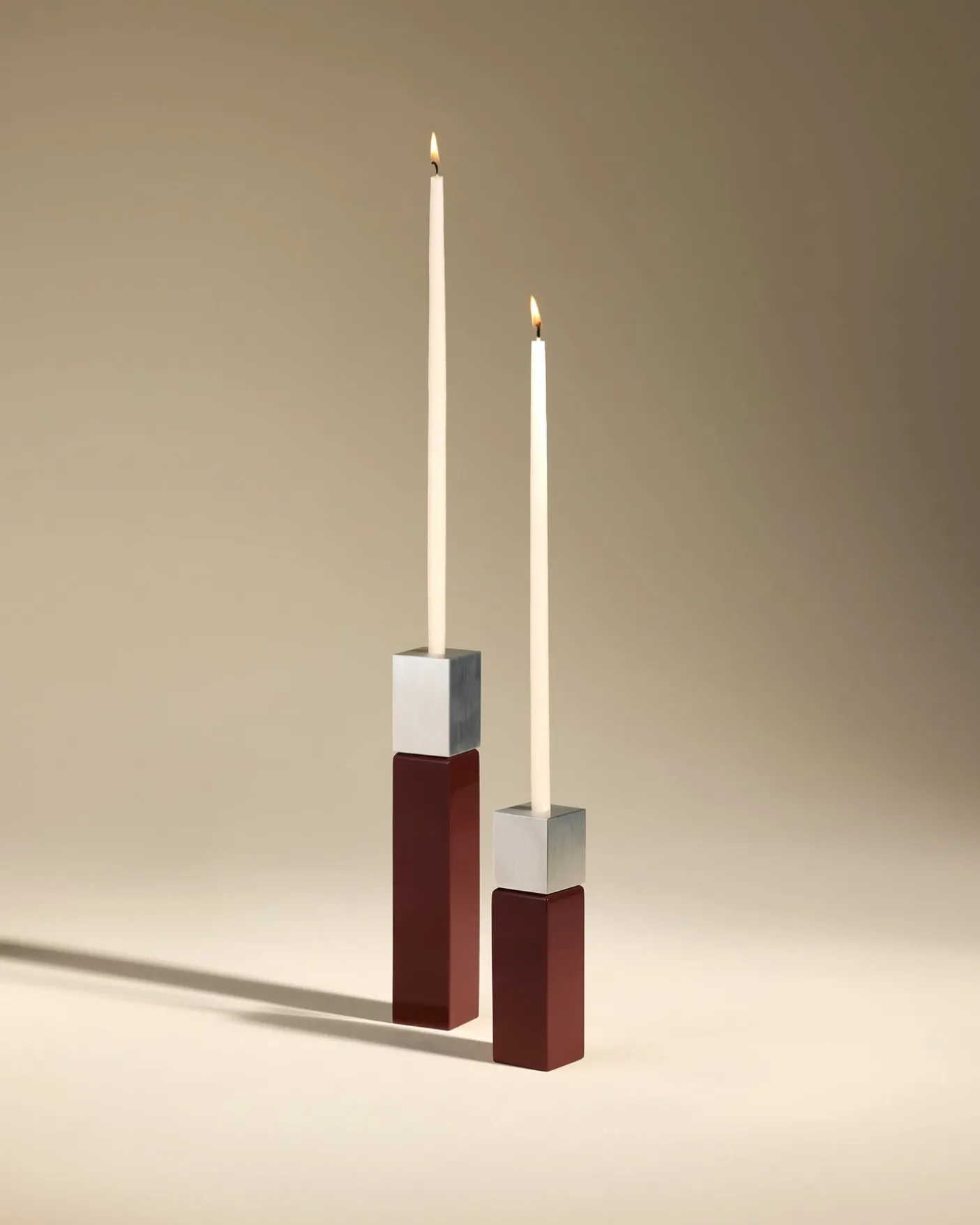 Bougeoir Oscar - Carmin