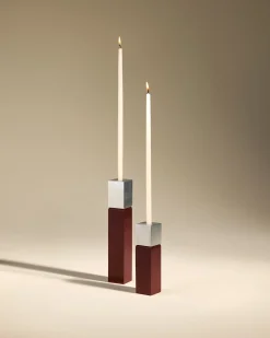 Bougeoir Oscar - Carmin