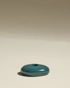 Bougeoir Stone - Bleu Sarah