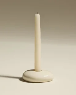 Bougeoir Stone - Ecru