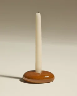 Bougeoir Stone - Fauve