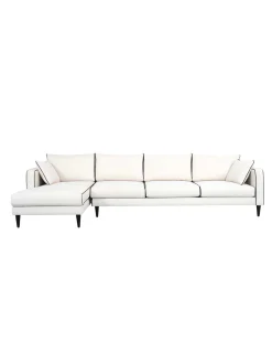 Canapé d'angle gauche Noa - Blanc