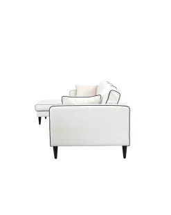 Canapé d'angle gauche Noa - Blanc