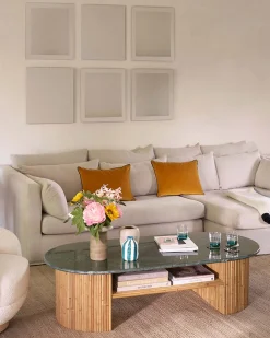 Canapé d'angle SuperBox - Angle à droite - Lin