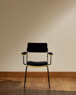 Chaise accoudoirs Double Jeu - Ocre