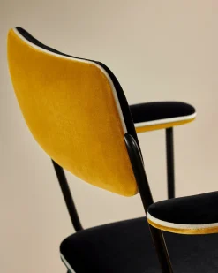 Chaise accoudoirs Double Jeu - Ocre