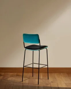 Chaise de bar Double Jeu - Bleu Sarah