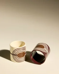 Duo rond de serviette Mirage - Carmin