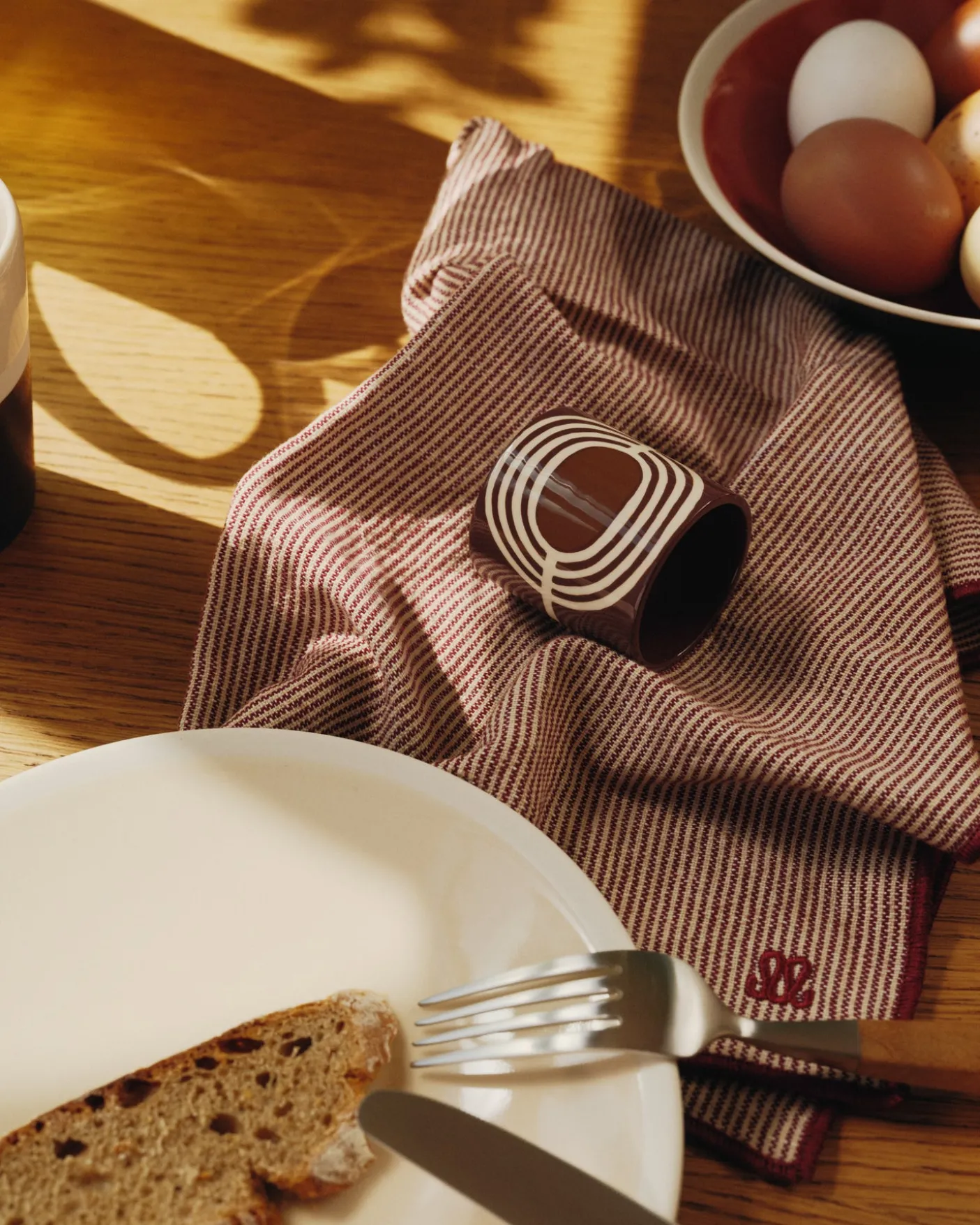 Duo rond de serviette Mirage - Carmin