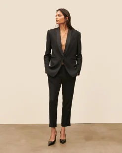 Pantalon de smoking Claude court - Noir