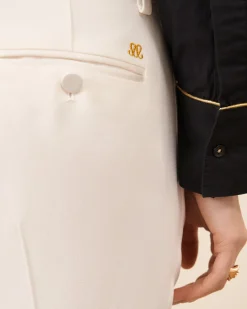 Pantalon Smoking Claude Court - Blanc