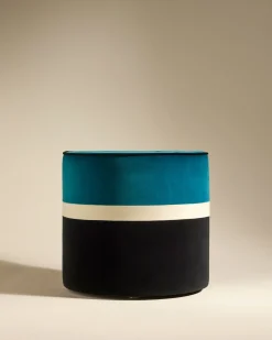 Pouf Léo - Bleu Sarah