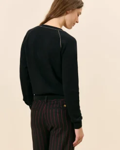 Pull Orsay Col Rond Lurex - Noir