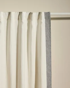 Rideau Ava Bande Tissée - Jasmin