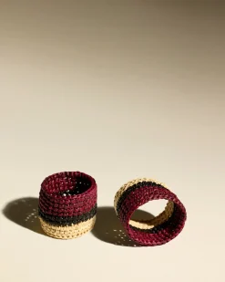 Rond de serviette Globe - Carmin