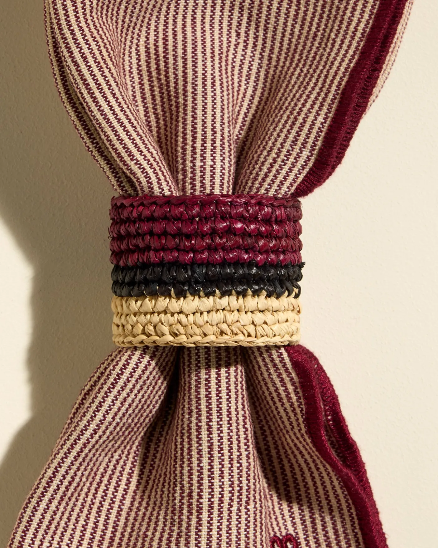 Rond de serviette Globe - Carmin