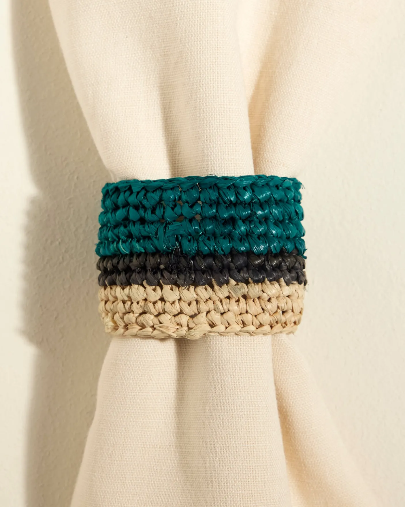 Rond de serviette Globe - Bleu Sarah