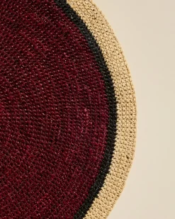 Set de table Globe - Carmin/ Naturel