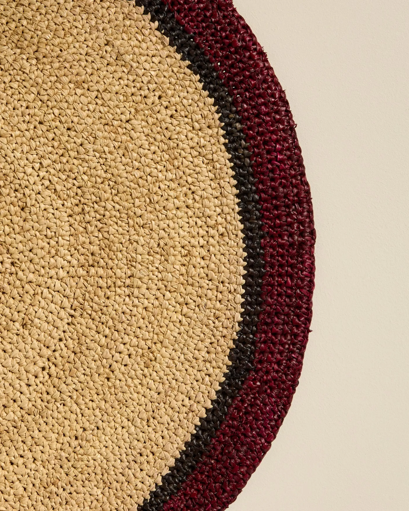 Set de table Globe - Naturel/ Carmin