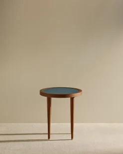 Table basse ronde Puzzle - Bleu Sarah