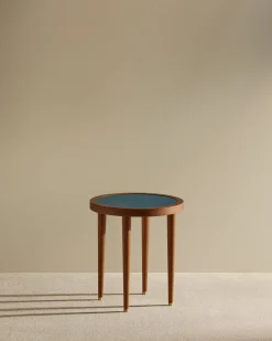 Table basse ronde Puzzle - Bleu Sarah