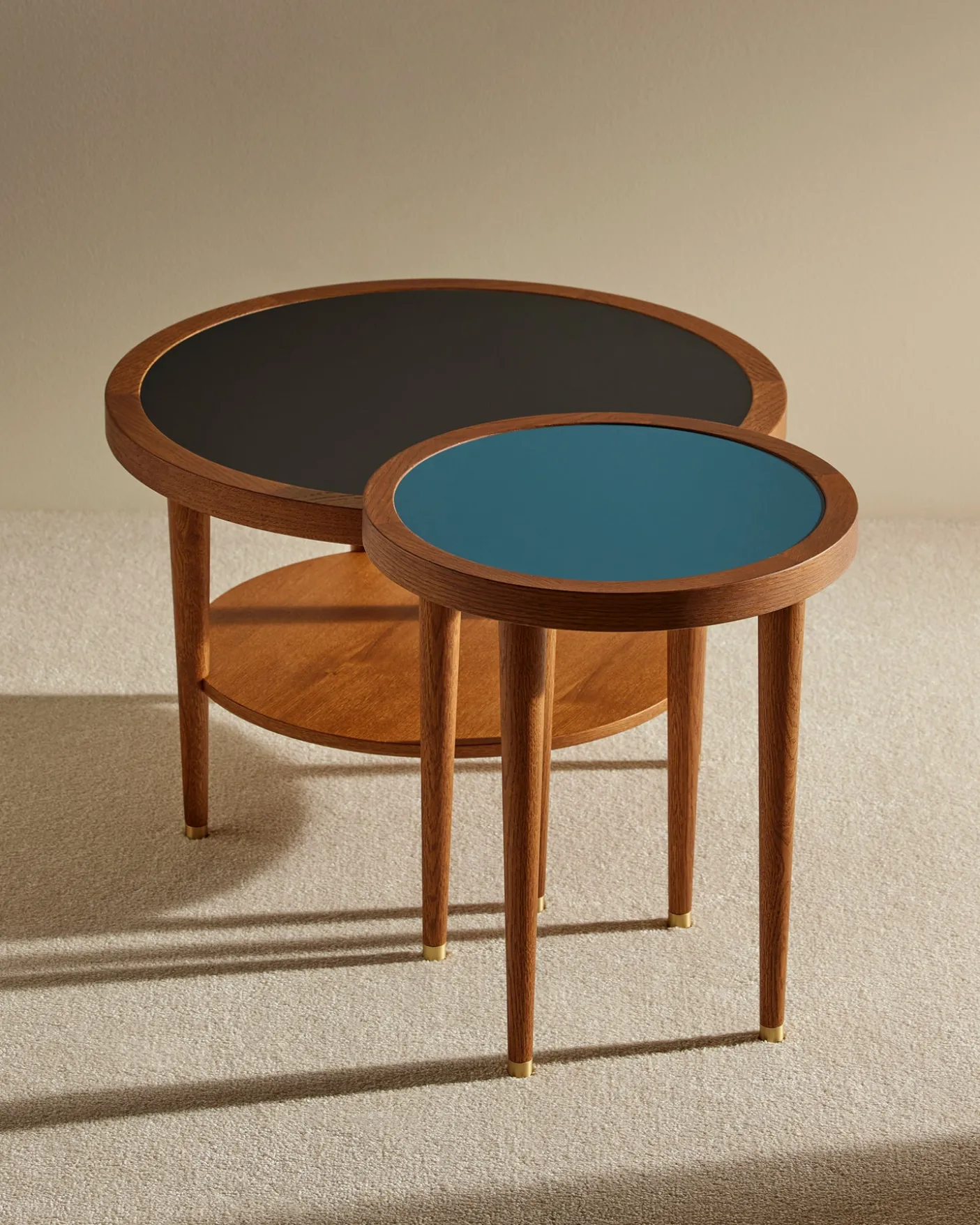 Table basse ronde Puzzle - Noir