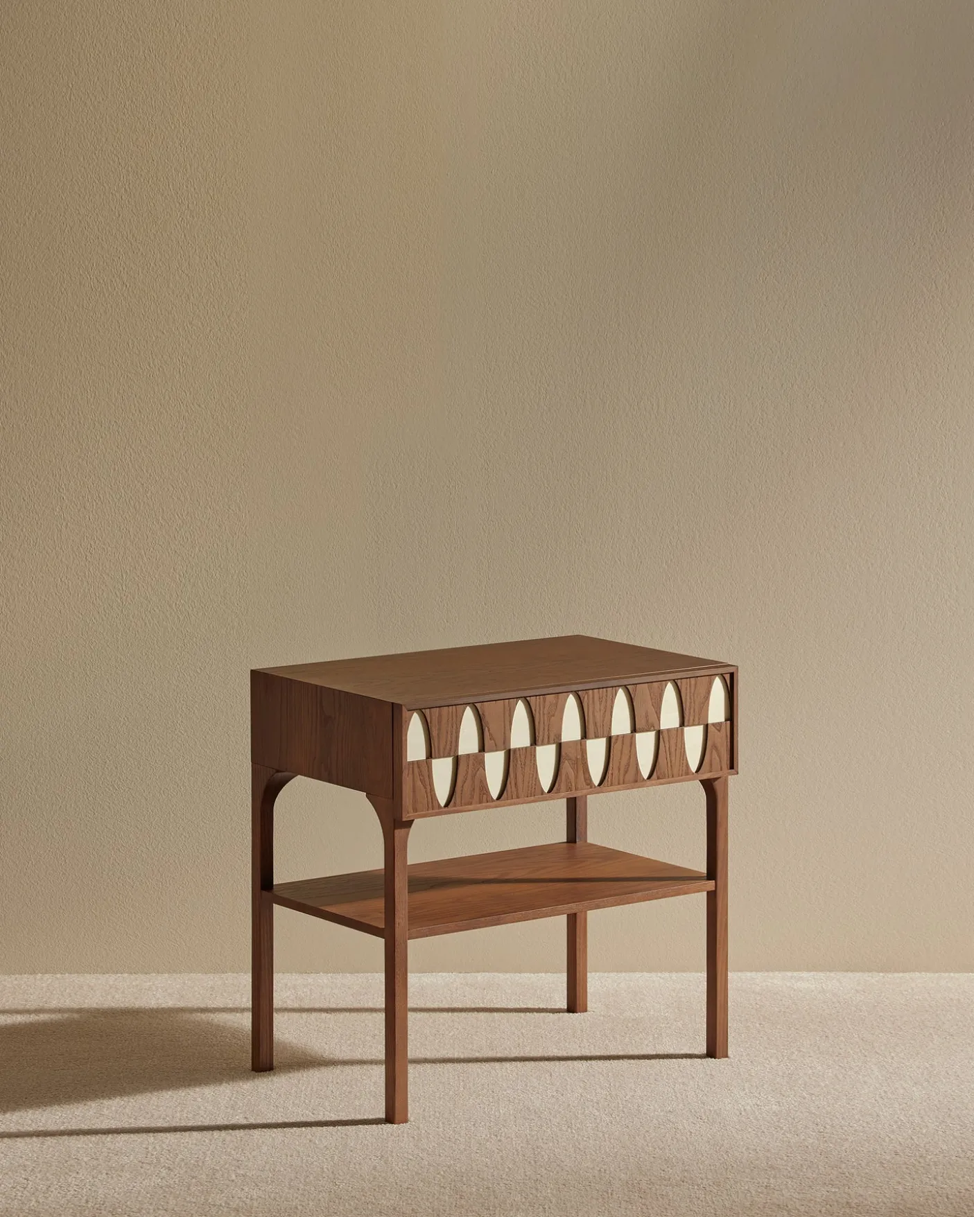 Table de chevet Ecailles - Noyer