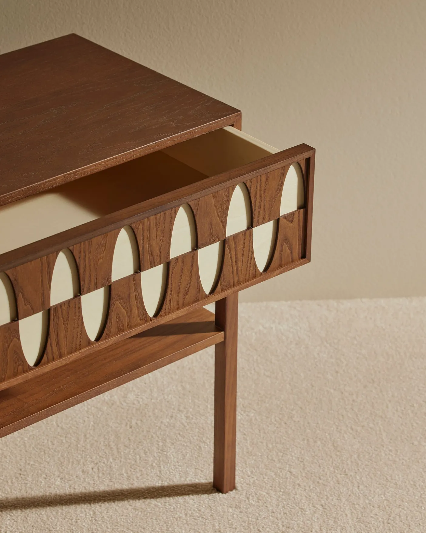 Table de chevet Ecailles - Noyer