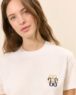 T-Shirt Monogramme - Blanc/Doré